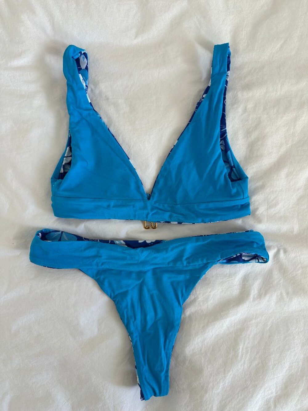 reversible blue bikini set small